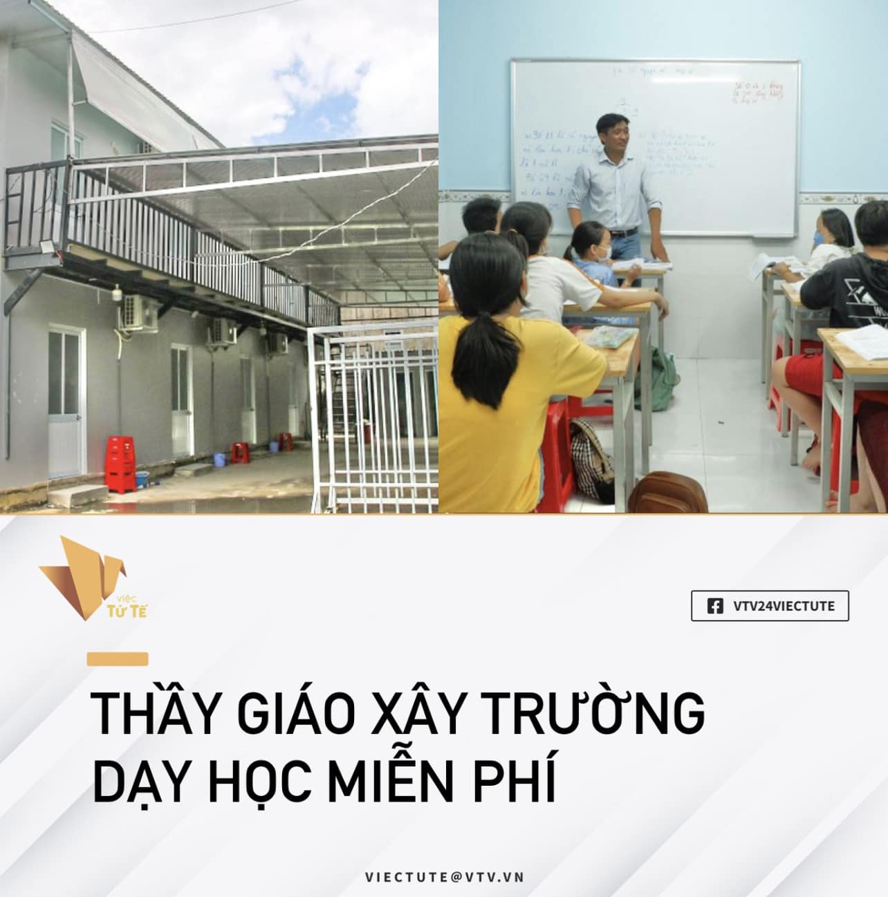 [TẤM GƯƠNG HỌC VÀ LÀM THEO LỜI BÁC] - THẦY GIÁO XÂY TRƯỜNG DẠY HỌC MIỄN PHÍ 