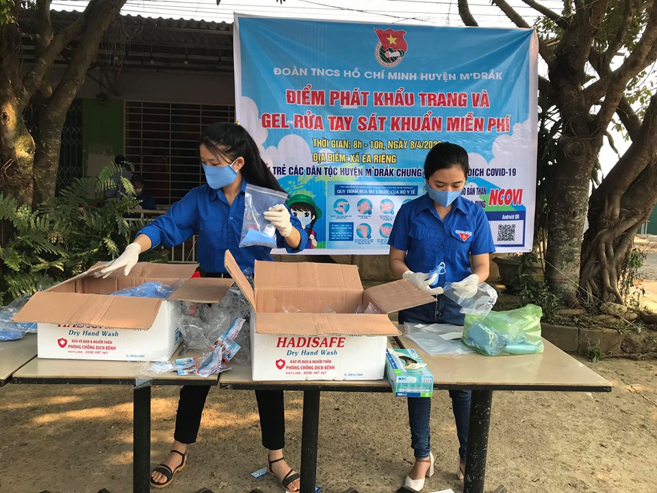 Huyện đoàn M’Drắk với nhiều hoạt động chung tay phòng chống dịch Covid-19