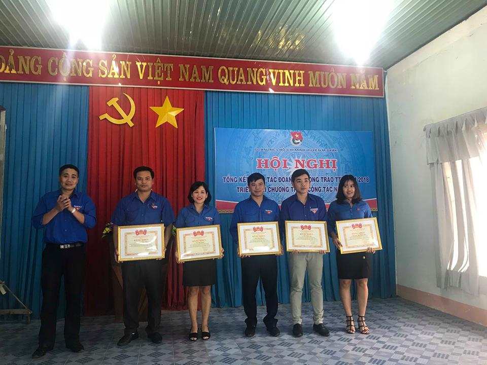 Huyện M’Đrắk tổng kết công tác Đoàn - Hội và phong trào thanh thiếu nhi năm 2018; triển khai chương trình công tác năm 2019