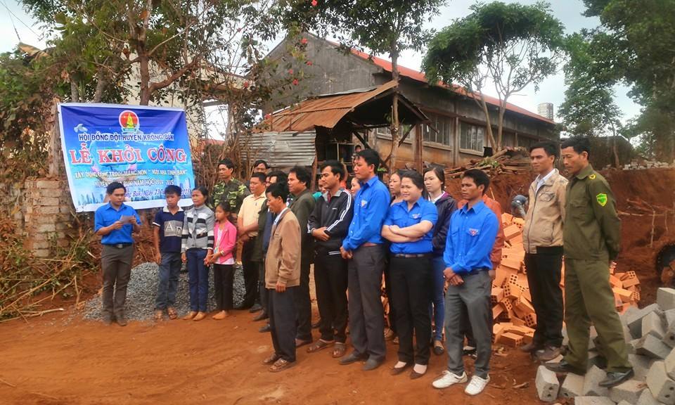 Hội đồng Đội huyện Krông Búk khởi công “Ngôi nhà tình bạn”