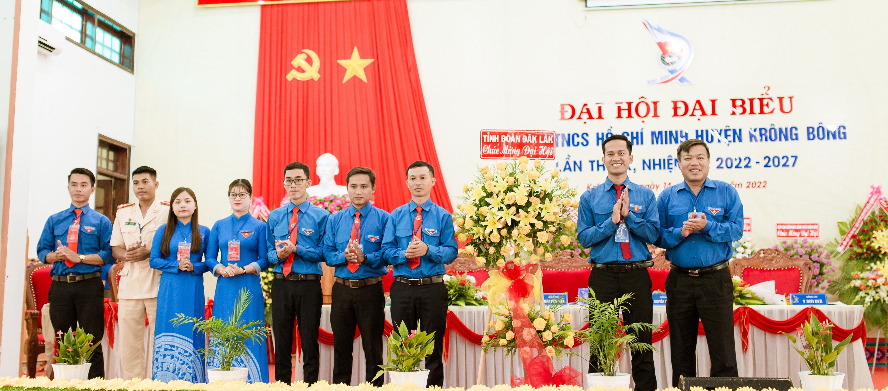 ĐẠI HỘI ĐẠI BIỂU ĐOÀN TNCS HỒ CHÍ MINH HUYỆN KRÔNG BÔNG LẦN THỨ X, NHIỆM KỲ 2022-2027 DIỄN RA THÀNH CÔNG TỐT ĐẸP