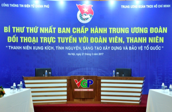 9h00’ sáng ngày 21/3, Bí thư thứ nhất BCH Trung ương Đoàn Lê Quốc Phong đối thoại với ĐVTN cả nước  