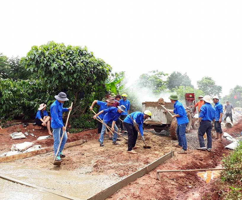 Khởi công công trình thanh niên chào mừng Đại hội Đoàn TNCS Hồ Chí Minh huyện lần thứ VII, nhiệm kỳ 2017-2022