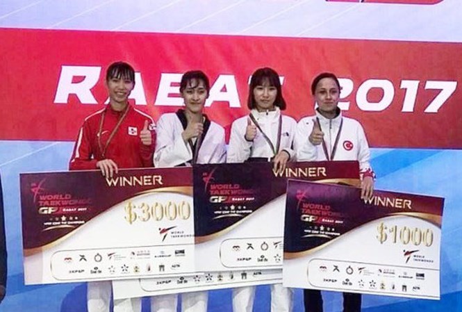 Nữ võ sĩ Việt Nam giành HCB Taekwondo Grand Prix thế giới