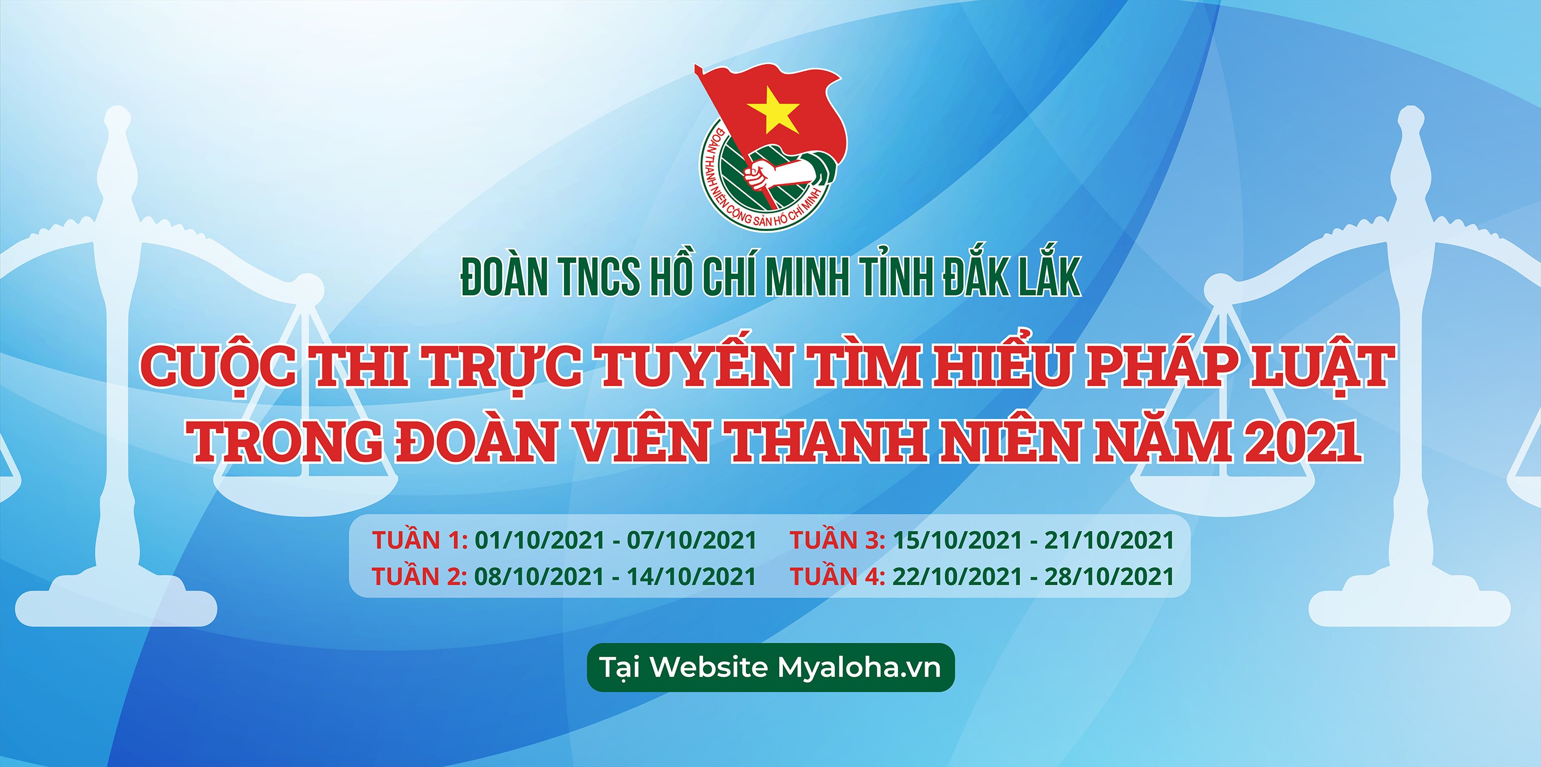 THỂ LỆ CUỘC THI TRỰC TUYẾN TÌM HIỂU PHÁP LUẬT TRONG ĐOÀN VIÊN THANH NIÊN NĂM 2021